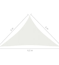 Sonnensegel 160 g/m² Weiß 3x3x4,2 m HDPE