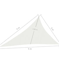 Sonnensegel 160 g/m² Weiß 3x4x5 m HDPE