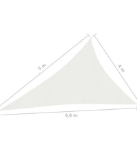 Sonnensegel 160 g/m² Weiß 4x5x6,8 m HDPE