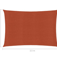 Sonnensegel 160 g/m² Terracotta-Rot 2,5x3,5 m HDPE