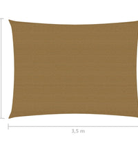 Sonnensegel 160 g/m² Taupe 2x3,5 m HDPE