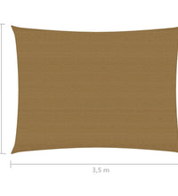 Sonnensegel 160 g/m² Taupe 2,5x3,5 m HDPE