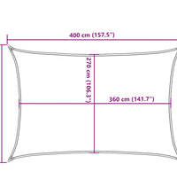 Sonnensegel 160 g/m² Taupe 3x4 m HDPE