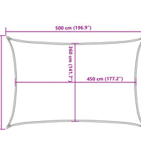 Sonnensegel 160 g/m² Taupe 4x5 m HDPE