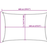 Sonnensegel 160 g/m² Taupe 4x6 m HDPE