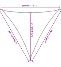 Sonnensegel 160 g/m² Taupe 3x3x3 m HDPE