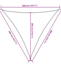 Sonnensegel 160 g/m² Taupe 3,6x3,6x3,6 m HDPE