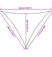 Sonnensegel 160 g/m² Taupe 3x3x4,2 m HDPE