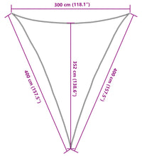 Sonnensegel 160 g/m² Taupe 3x4x4 m HDPE