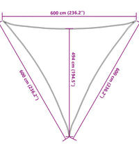 Sonnensegel 160 g/m² Taupe 6x6x6 m HDPE