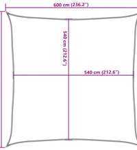 Sonnensegel 160 g/m² Dunkelgrün 6x6 m HDPE