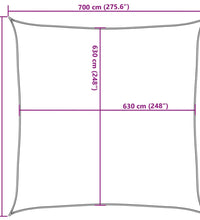 Sonnensegel 160 g/m² Dunkelgrün 7x7 m HDPE