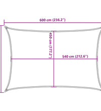 Sonnensegel 160 g/m² Dunkelgrün 5x6 m HDPE