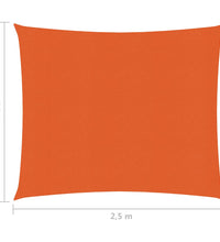 Sonnensegel 160 g/m² Orange 2,5x2,5 m HDPE