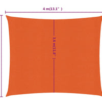 Sonnensegel 160 g/m² Quadratisch Orange 4x4 m HDPE