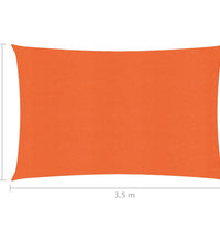 Sonnensegel 160 g/m² Orange 2,5x3,5 m HDPE