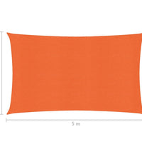 Sonnensegel 160 g/m² Orange 2,5x5 m HDPE