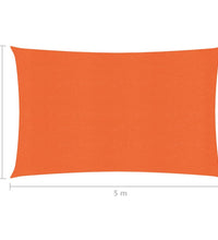 Sonnensegel 160 g/m² Orange 3,5x5 m HDPE