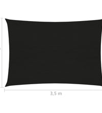 Sonnensegel 160 g/m² Schwarz 2x3,5 m HDPE