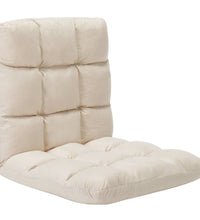 Bodenstuhl Faltbar Creme Mikrofaser