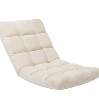 Bodenstuhl Faltbar Creme Mikrofaser