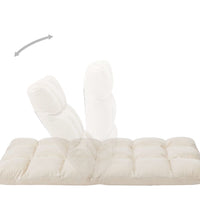 Bodenstuhl Faltbar Creme Mikrofaser