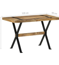 Esstisch 120x60x76 cm Raues Mangoholz
