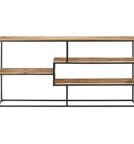 Sideboard 150x30x75 cm Raues Mangoholz