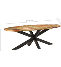 Esstisch 240x100x75 cm Altholz Massiv