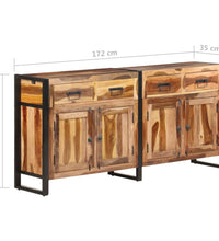 Sideboard 172x35x80 cm Massivholz Akazie Honigfarben