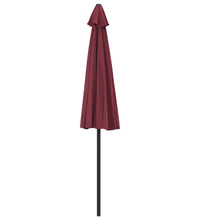 Balkon-Sonnenschirm Alu-Mast Bordeauxrot 270x144x222cm Halbrund