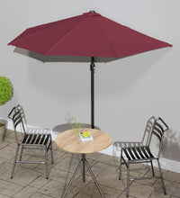 Balkon-Sonnenschirm Alu-Mast Bordeauxrot 270x144x222cm Halbrund