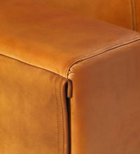 2-Sitzer-Sofa Hellbraun Echtleder