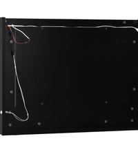 LED-Spiegelschrank fürs Bad Schwarz 80x15x60 cm MDF