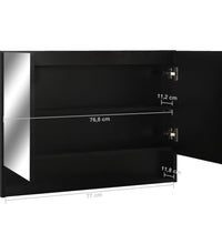 LED-Spiegelschrank fürs Bad Schwarz 80x15x60 cm MDF