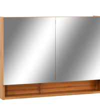 LED-Spiegelschrank fürs Bad Eiche 80x15x60 cm MDF