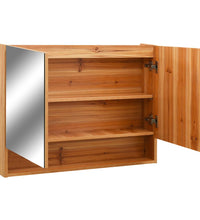 LED-Spiegelschrank fürs Bad Eiche 80x15x60 cm MDF