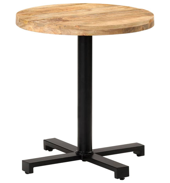 Bistrotisch Rund Ø70x75 cm Raues Mangoholz