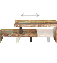 2-tlg. Couchtisch-Set Recyceltes Massivholz