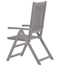Verstellbare Gartenstühle 3 Stk. Grau Massivholz Akazie