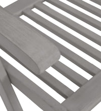 Verstellbare Gartenstühle 3 Stk. Grau Massivholz Akazie