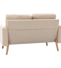 2-tlg. Sofagarnitur Stoff Creme
