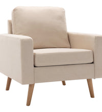 2-tlg. Sofagarnitur Stoff Creme