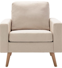 2-tlg. Sofagarnitur Stoff Creme