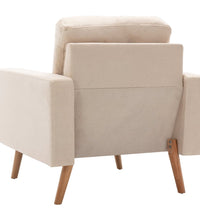 2-tlg. Sofagarnitur Stoff Creme