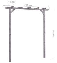 Garten-Pergola Grau 200x40x205 cm Imprägniertes Kiefernholz