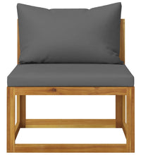 3-tlg. Garten-Lounge-Set mit Kissen Massivholz Akazie