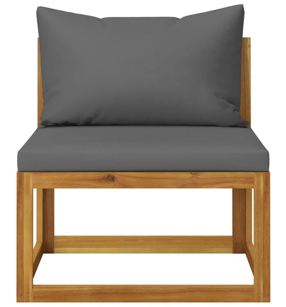 3-tlg. Garten-Lounge-Set mit Kissen Massivholz Akazie