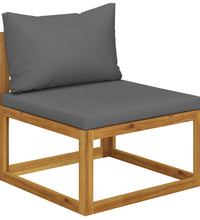 3-tlg. Garten-Lounge-Set mit Kissen Massivholz Akazie