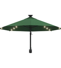 Sonnenschirm zur Wandmontage mit LEDs 300 cm Grün